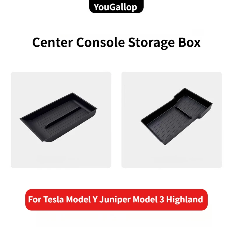 

Для Tesla Model Y Juniper 2025 Органайзер для хранения центральной консоли Лоток Модель 3 Highland 2024 Подлокотник Скрытые аксессуары