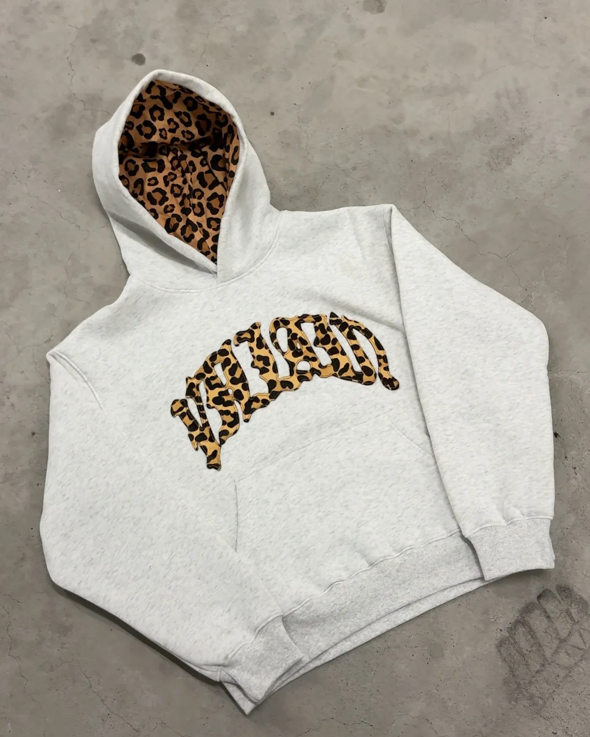 อเมริกันHip-Hopเสือดาวพิมพ์เย็บปักถักร้อยผู้ชายHoodie Retro Harajuku Streetชุดกีฬาแฟชั่นสบายๆเสื้อ