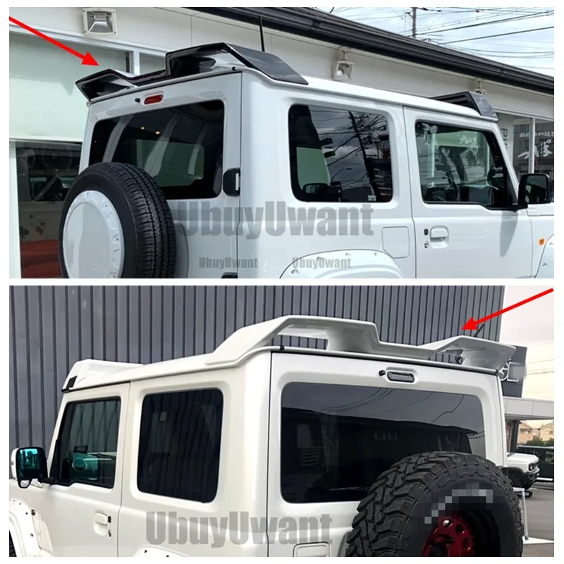 

2019 2020 2021 2022 For Suzuki Jimny JB64 JB74 Rear Roof Spoiler Wald Style High Quality ABS By Glossy Black Spoilers