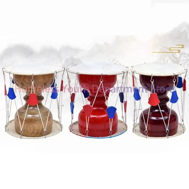 Children Adult Stage Performance Traditional Percussion Instrument Pull Rope Cow Leather Drum