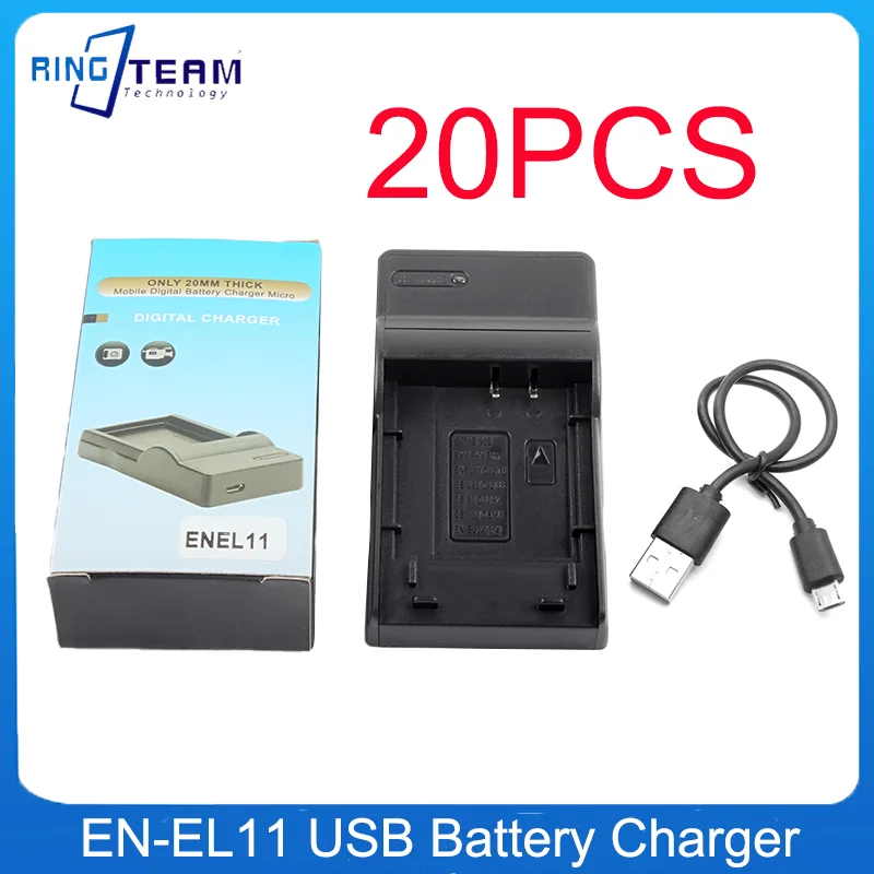 20PCS/LOTS For Nikon Coolpix S550 S560 S01 S02 Camera Battery EN-EL11 USB Charger D-Li78 Li-60B NP-BY1