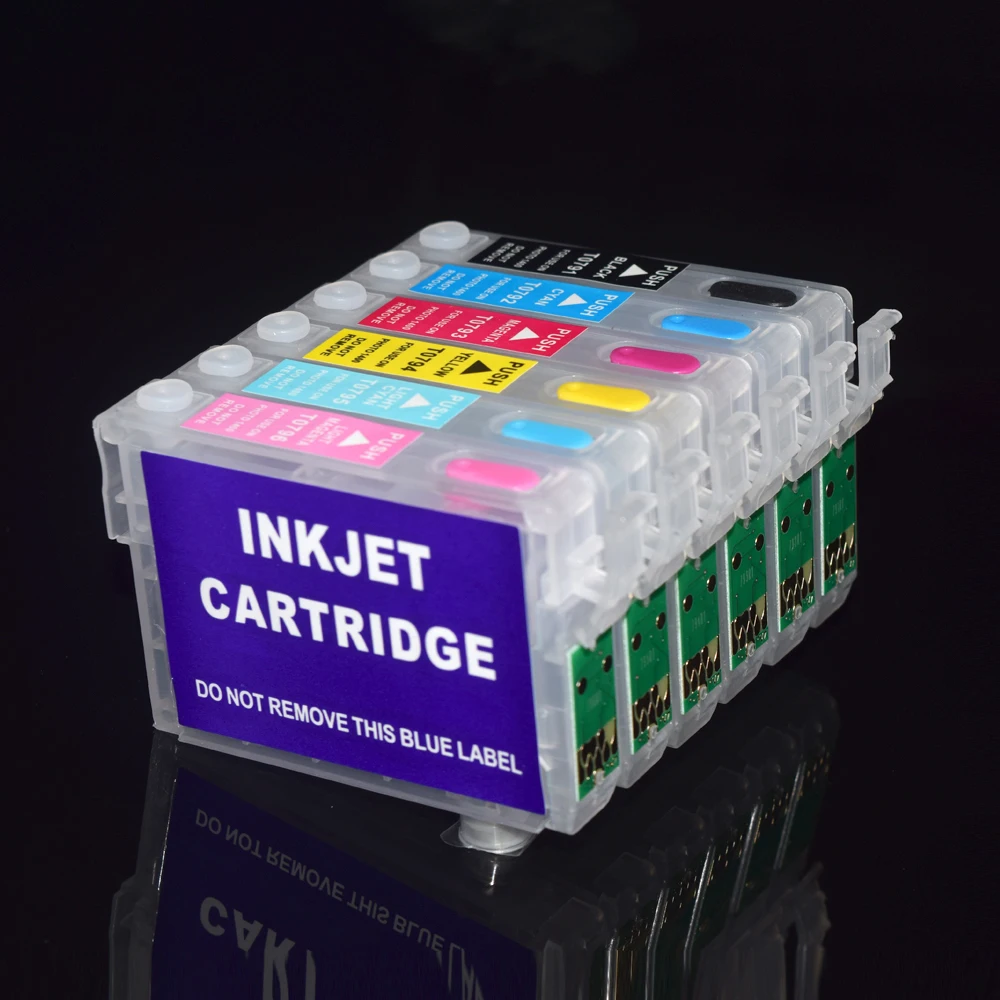 America T0981-T0986 Empty Refillable Ink Cartridge With ARC Chip For Epson Artisan 600 700 710 730 800 810 725 835 837 Printers