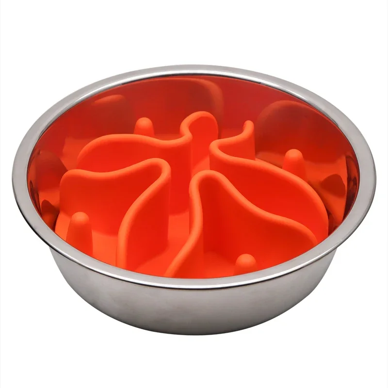 Silicone Spiral Slow Feeder Insert with Strong Suction Cup for Small Medium Large Dogs Feeding Bowl Pet Products