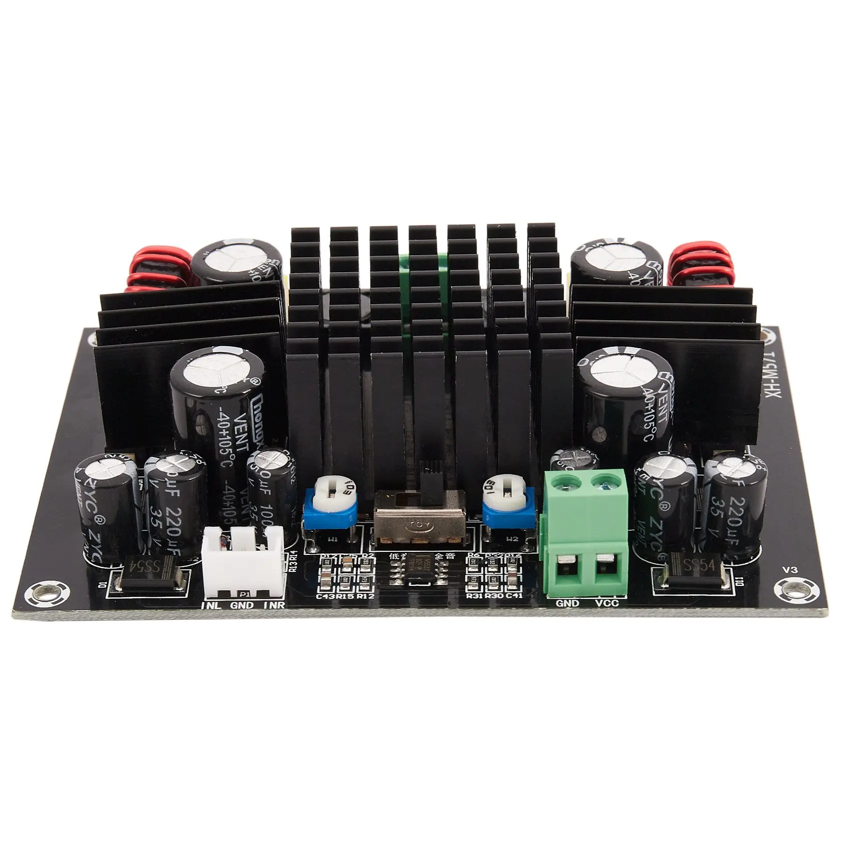 Y06A Xh-M571 High Power Subwoofer Audio Digital Amplifier Board Trolley Case Boost Amplifiers Mono 150W