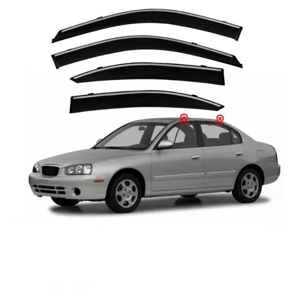 Window Visor Rain Exterior Part Body Kit Accessories For Hyundai Elantra Avante 2000 2001 2002 2003 2004 2005 2006 2007 2008 -20