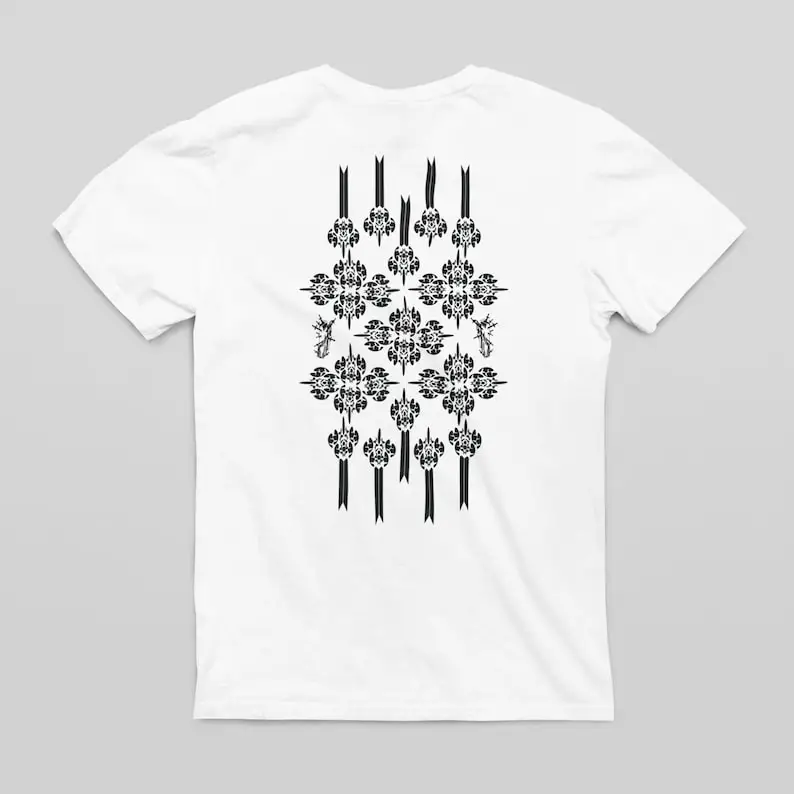 

White Renaissance T-Shirt, Classic Pattern Inspired