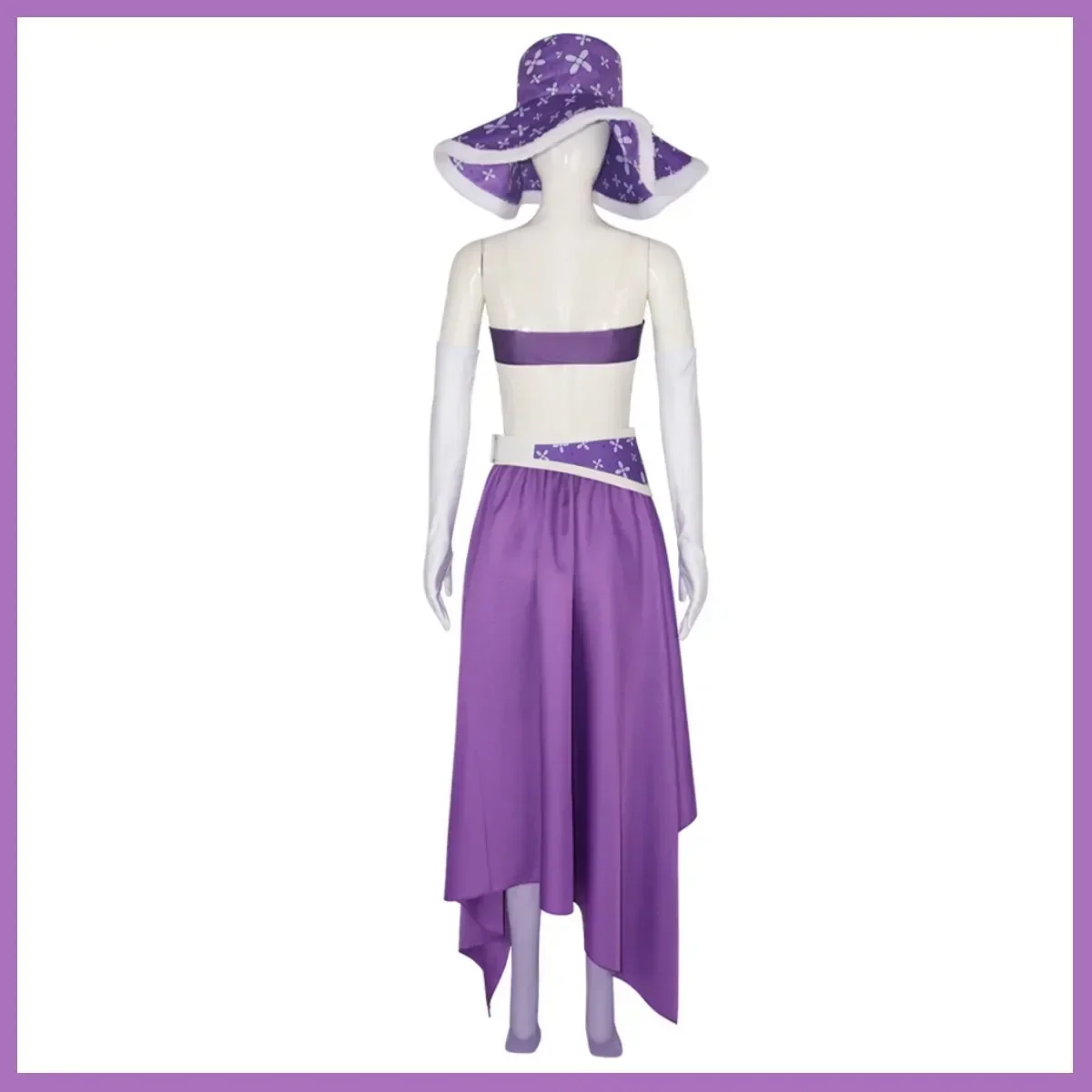 Anime Nico Robin Miss Allsunday Cosplay Costume 15th Anniversary Purple Skirt Hat Uniform Wig Woman Sexy Carnival Party Suit view 4