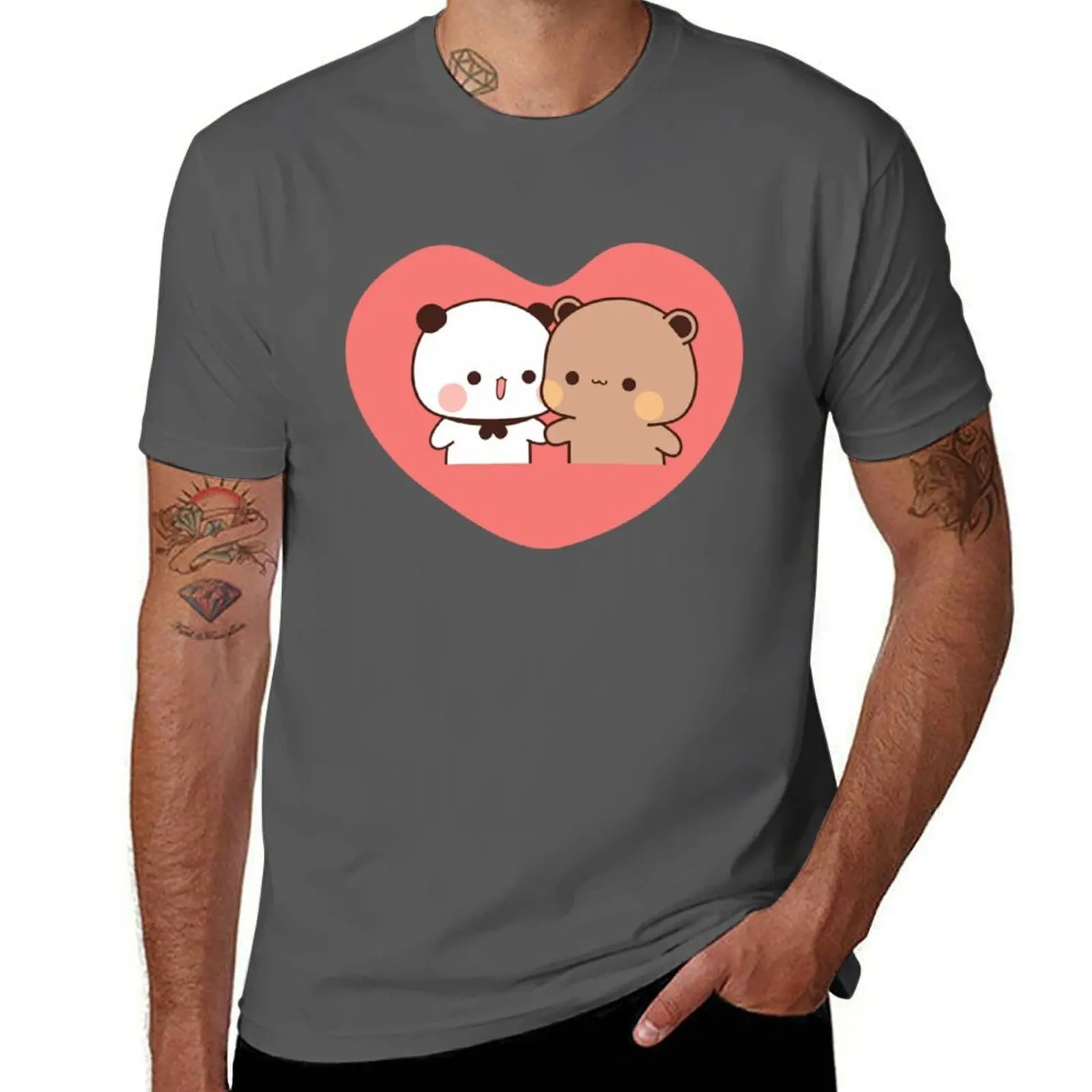 

bubu and dudu love big hug - Bubu Dudu T-Shirt Classic Print Short Sleeve Shirt