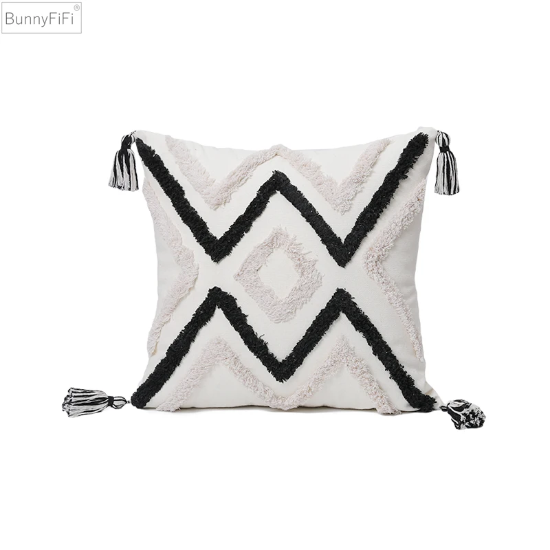 Case Pillow 45X45/30X50cm Tufted Decorative Throw Pillow Covers Morocco Nordic Style Boho Cotton Cushion Cover For Chair Sofa