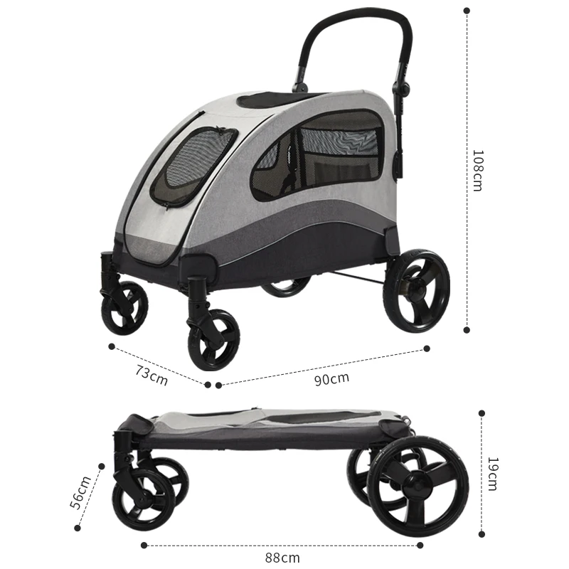 New Arrival Super-Size Heavy Duty Pet Gear Wagon Cart for Pet Within 60kg