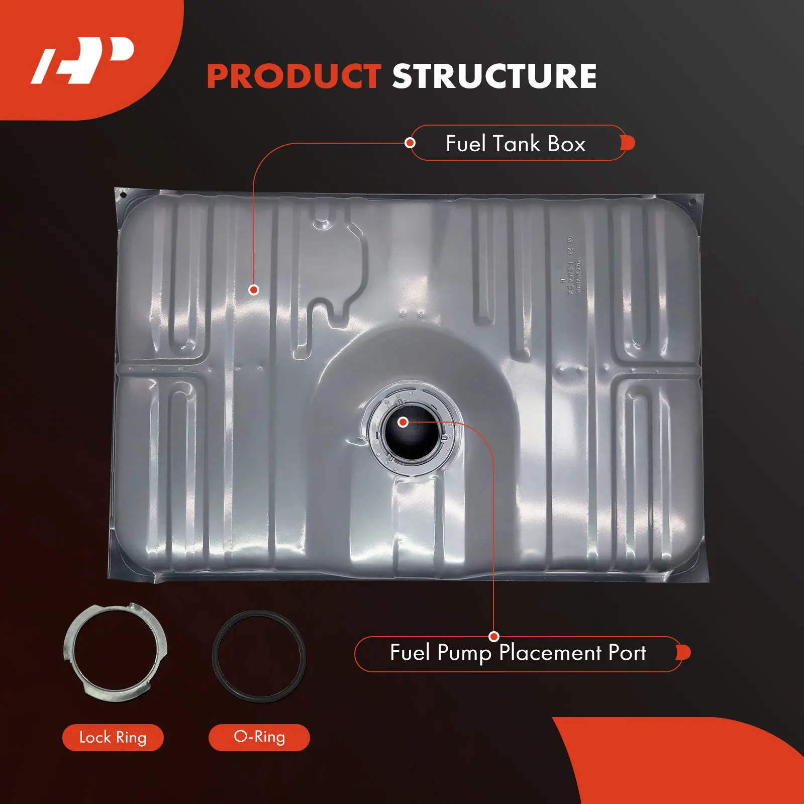 A-Premium 25 Gallons Fuel Tank w/o Filler Neck for Pontiac Grand Prix 1973-1977