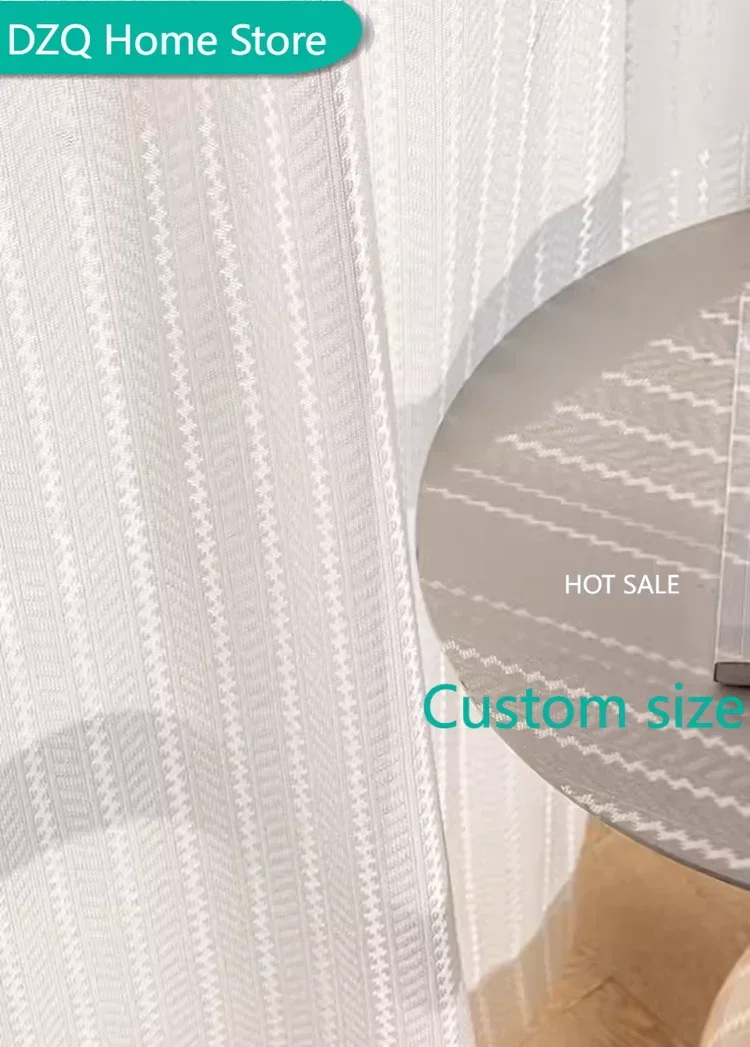 

Romantic Japanese white textured lace curtains for bedroom balconies hollowed out children's rooms sheer curtain custom size