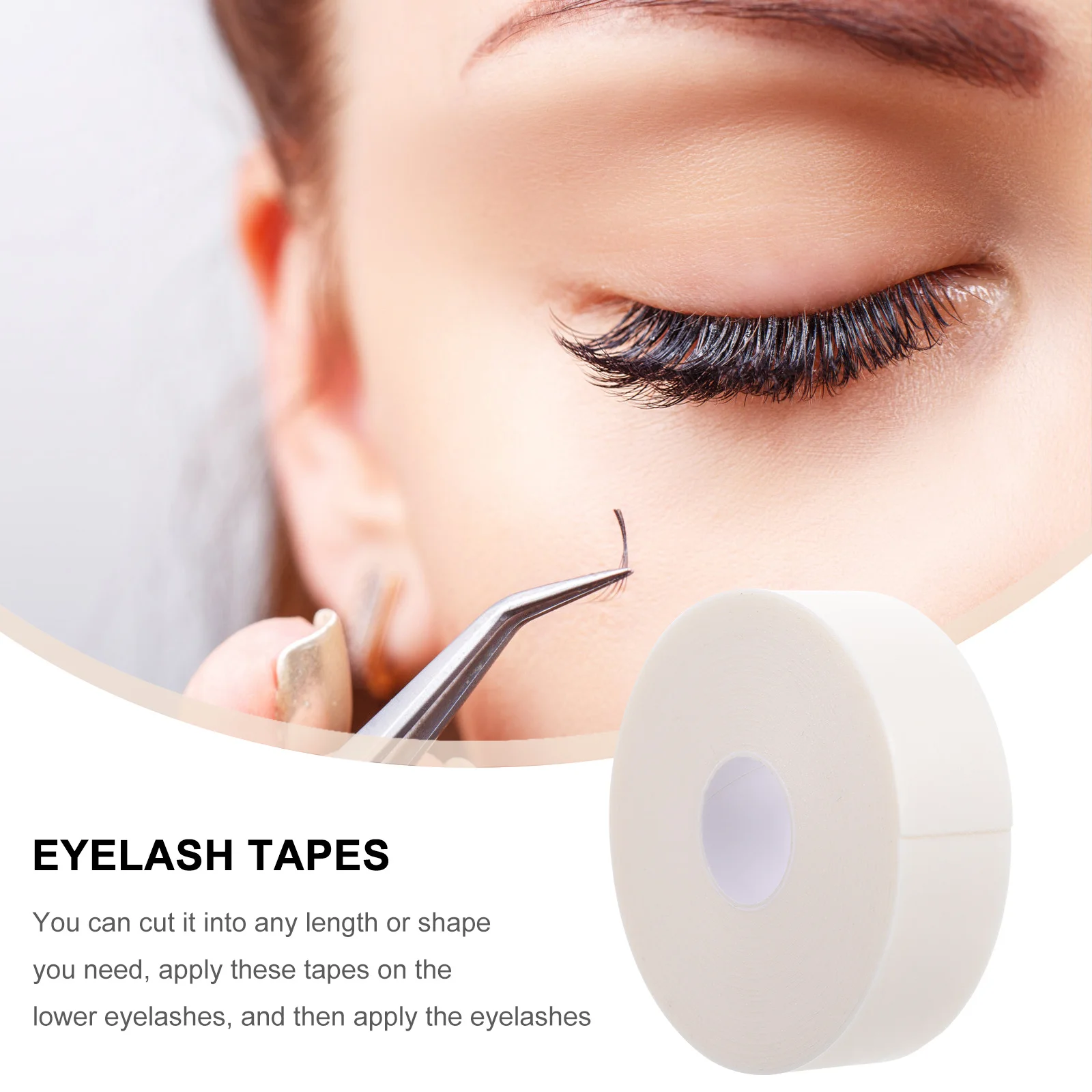 

5 Rolls Breathable Eyelash Extension Tape Foam Eye Pads Comfortable Adhesive Patches for Individual Or Salon Use