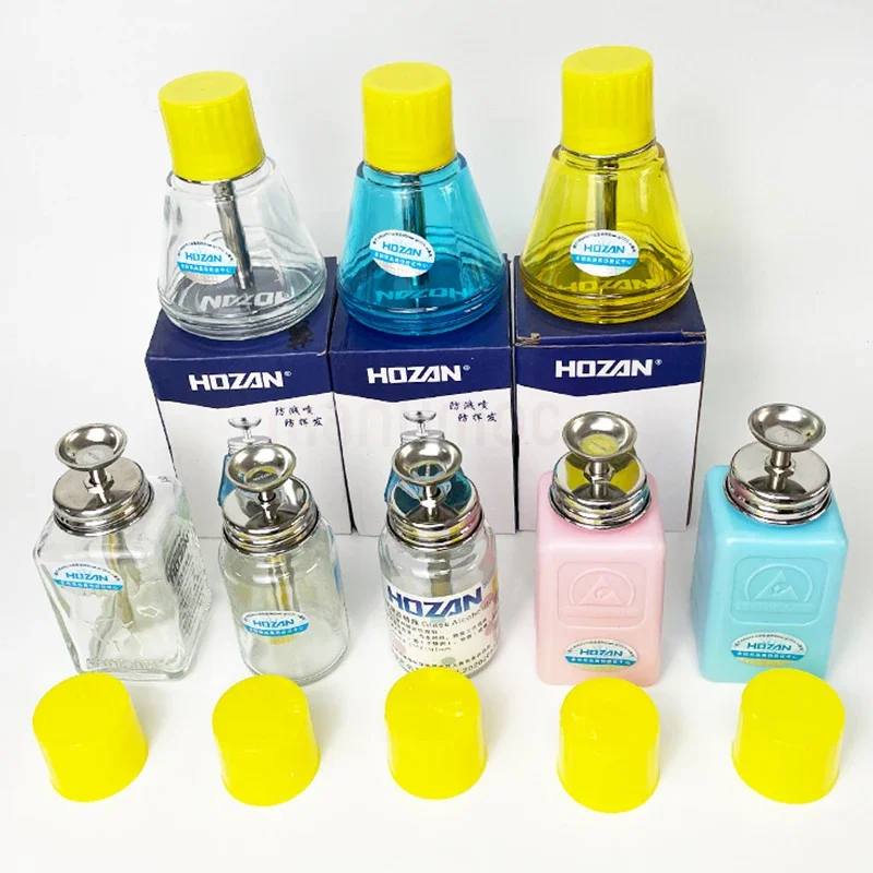 HOZAN مكافحة ساكنة الصحافة نوع الزجاج زجاجة المذيبات الكحولية مع النحاس الأساسية للهاتف شاشة إصلاح مضخة موزع أداة
