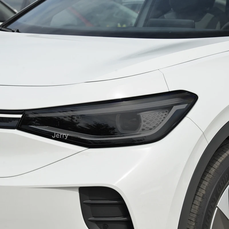 VW ID.4 CROZZ 2021-2024 車のヘッドライト保護フィルムヘッドランプスモークブラックティントアンチスクラッチ保護フィルム TPU ステッカー