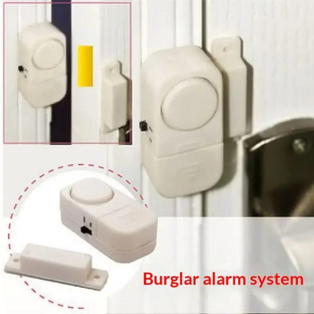 High Volume Anti-theft Doorbell Alarm Wireless Self-adhesive Burglar Alarm Easy Installation Magnetic Sensor Alarm