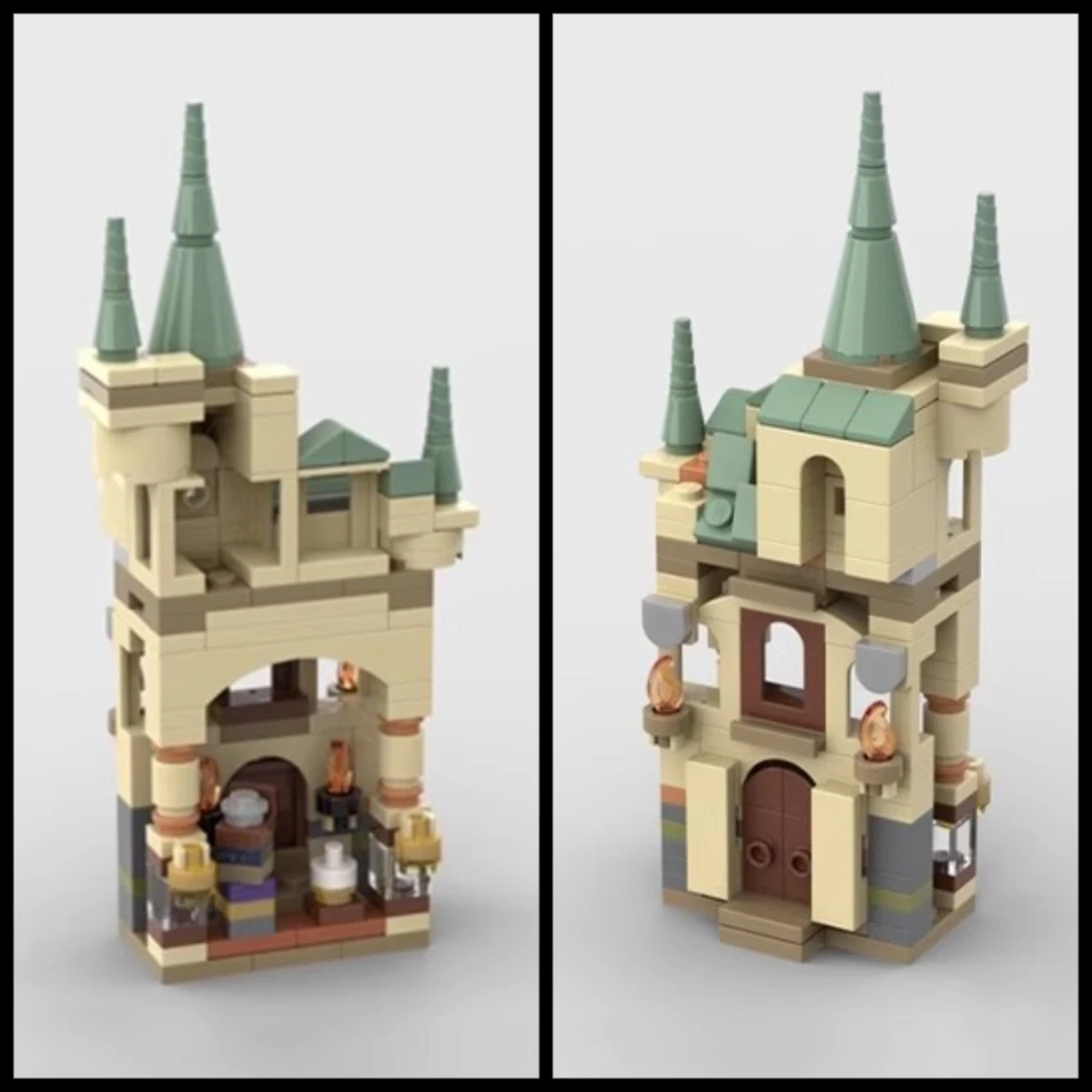 ستار فيلم ماجيك العمارة عرض الشارع أفق اللبنات MOC مدرسة كويدتش ملعب عنبر نموذج الاطفال اللعب هدية #2