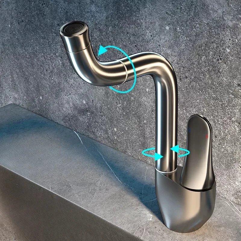 brass-basin-faucet-360°-rotatable-water-plated-wire-drawing-multifunctional-ceramic-cartridge-hot-cold-mixer-tap-for-bathroom