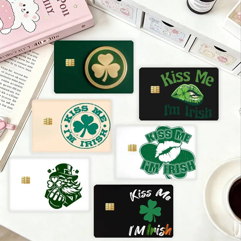 

St patricks day outfits HD Waterproof Card Skins Protective Stickers for Credit Bank Game Cards