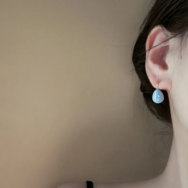 Dripping Oil Water Drops Earrings for Women Fashion Exquisite Design Korean Drop Earring Simple High Quality Jewelry