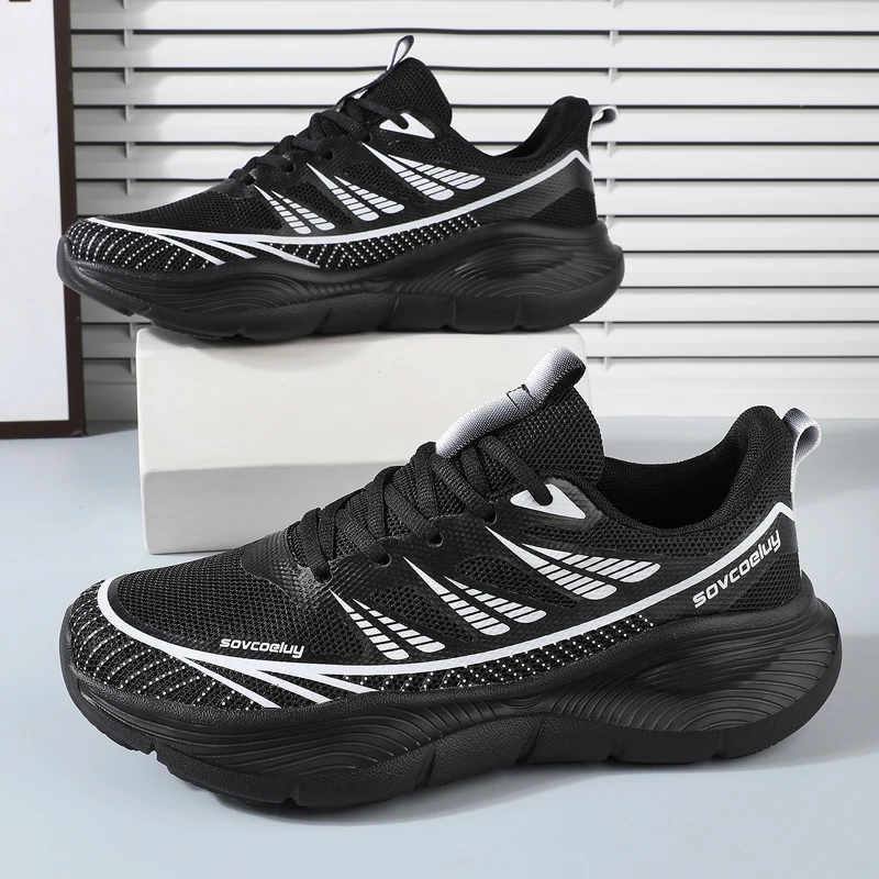 New Mesh Breathable Running Shoes with Professional Shock Absorption, Lightweight, Anti-Slip, Casual Sport Running Footwear