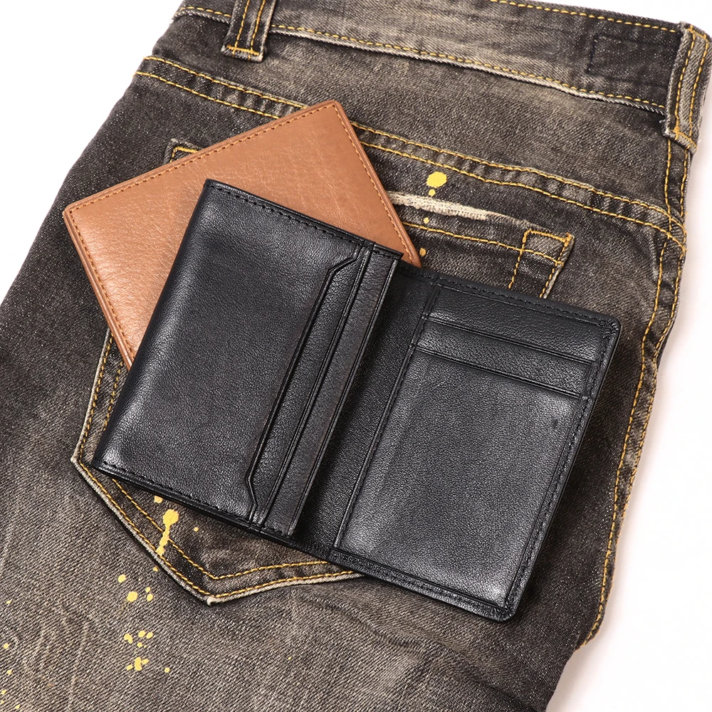 Vintage Leder-Kartenetui – Schlankes, minimalistisches Multi-Karten-Portemonnaie für Herren & Damen, für den Alltag und Pendeln, Sommer-Bestseller – Detail 1