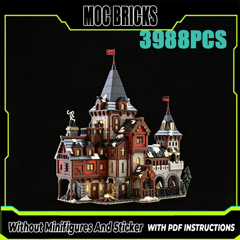 MOC Building Blocks Wolf King Castle Technology Bricks Toys