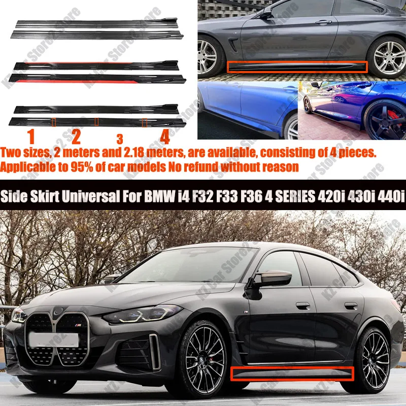 

FOR BMW i4 F32 F33 F36 4 SERIES 420i 430i 440i 2M Car Side Skirt Extension Plate Lip Separator Bumper 2.18M Racing Side Spoiler