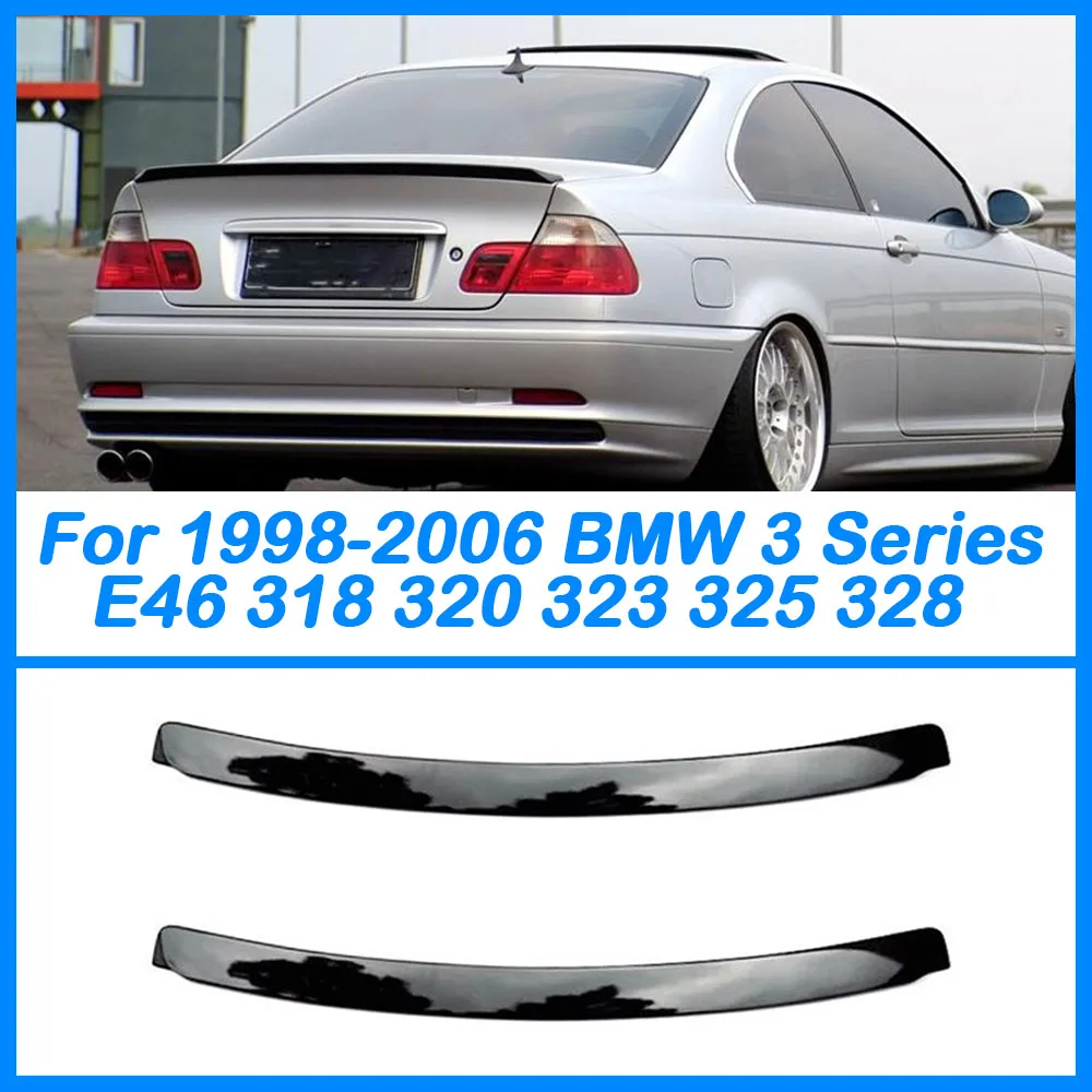 For 1998 - 2006 BMW 3 Series E46 318 320 323 325 328 ABS Carbon Fiber Pattern Rear Trunk Tail Wing Spoiler Body Kit Accessories