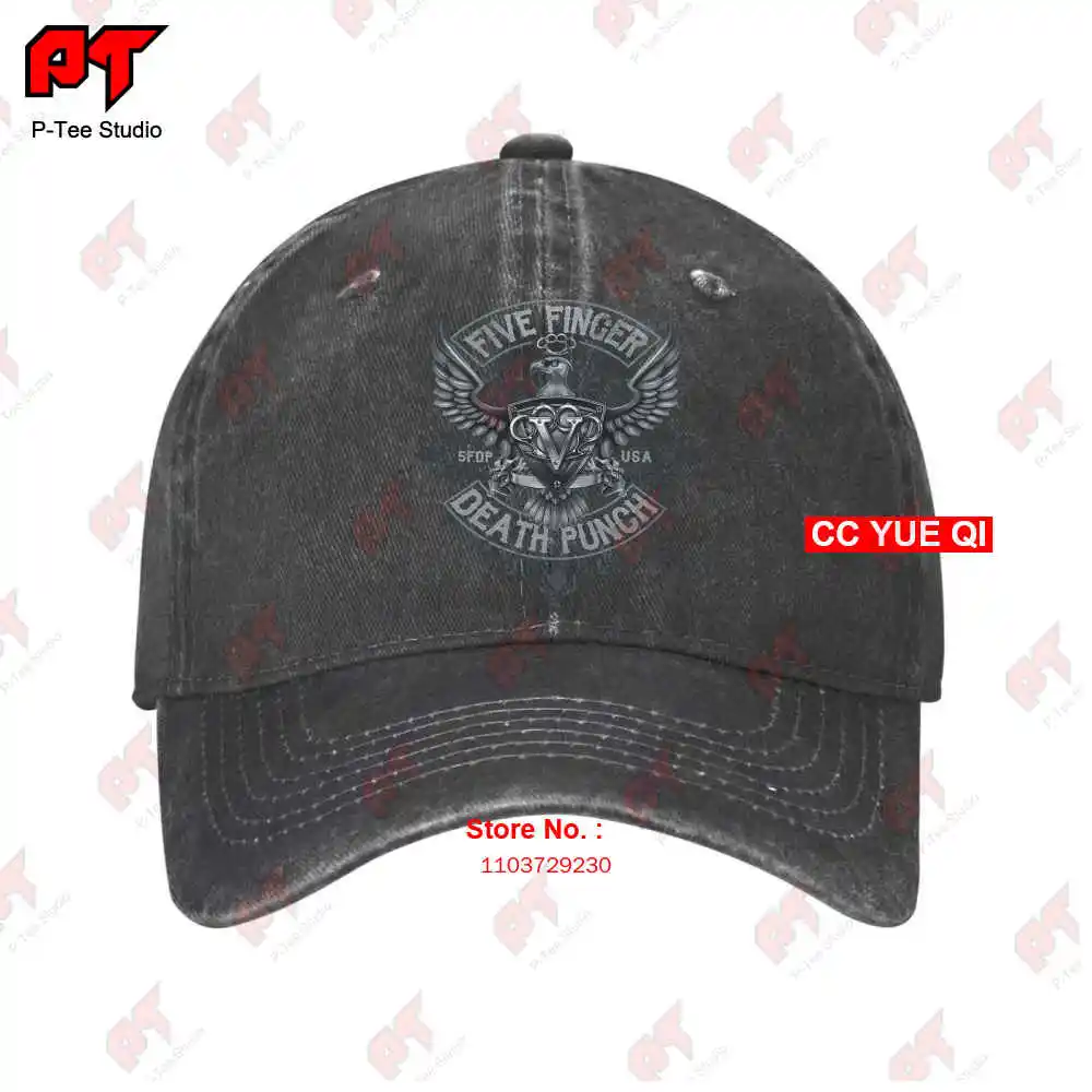 

Cfive Finger Death Punch 5Fdp Silver Eagle Crest Baseball Caps Truck Cap T1FX