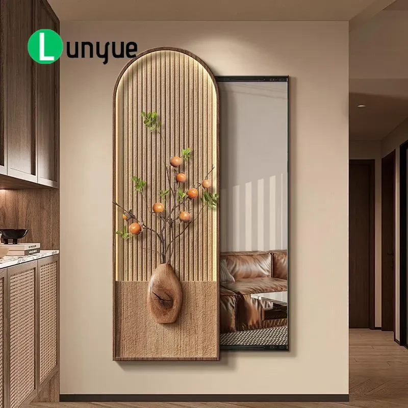 Medieval Style Push Pull Full Body Mirror Hidden Wall Painting Invisible Decorative Art for Living Room Bedroom Entrance