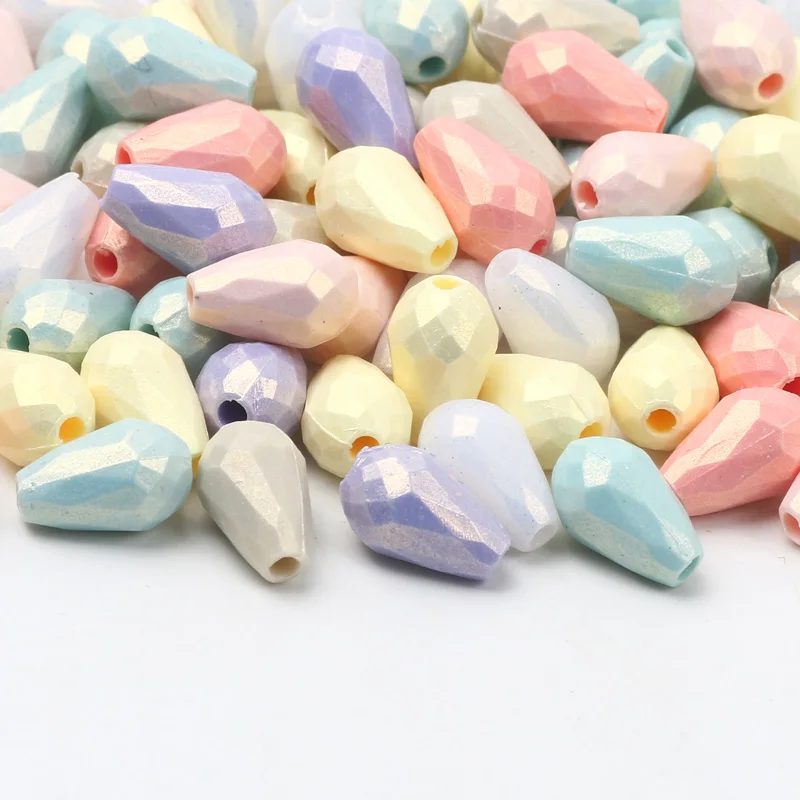 100pcs 8x12mm Colorful Water Drops Beads Charm Acrylic Spacer Beads For  Jewelry Making DIY Handmade Bracelets Accessories