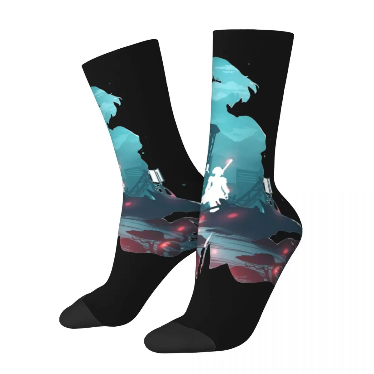 New Men's Socks Novelty Nier Automata 2B Waifu Sock Japanese Game High Quality Women Socks Spring Summer Autumn Winter