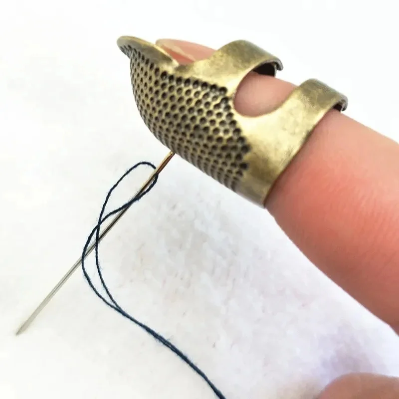 1/2/3PCS Retro Finger Protector Antique Thimble Ring Handworking Needle Thimble Needles Craft Household DIY Sewing Tools