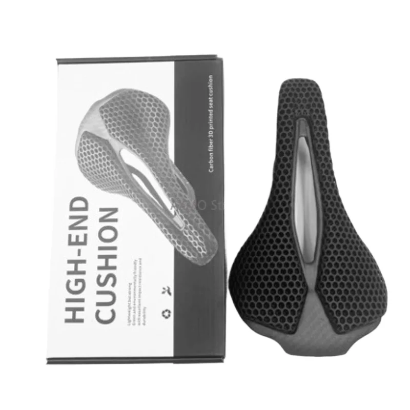 

Bike Saddle Carbon Fiber MTB Road Bicycle Saddle Cushion Ultralight Comfortable Hollow 3d Printed Saddle Bike Seat Cycling Parts
