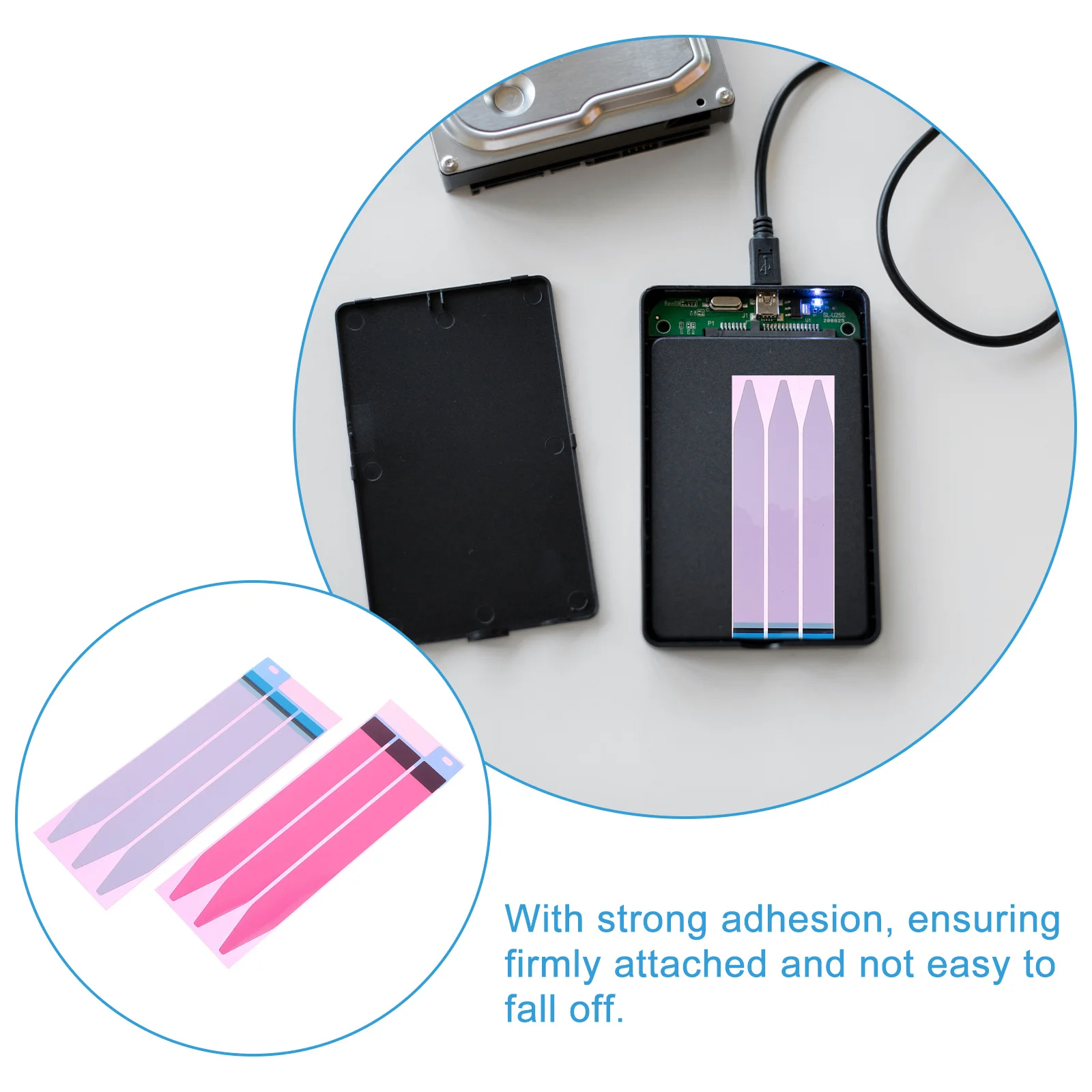 24pcs Back Stickers Strong Adhesive Replacement Strips For Phone Tape Fixing Remote Watch Tools