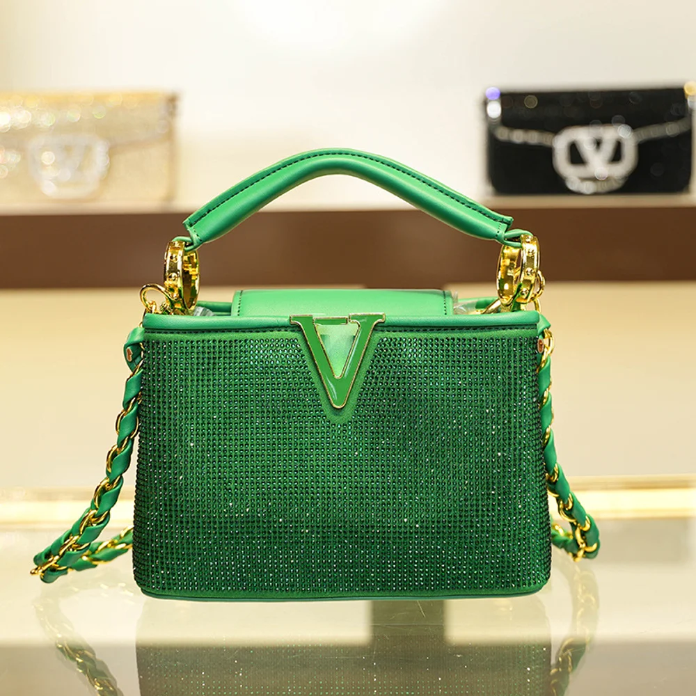 

Guifei handbag new European and American retro diamond studded fashionable women's handbag shoulder cross