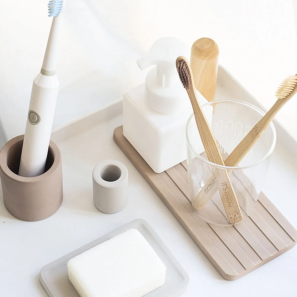 

Diatomite Clay Tray Absorption Bath Counter ganizer Homestay Hotel Tearoom Practical Durability Simple Design Storage