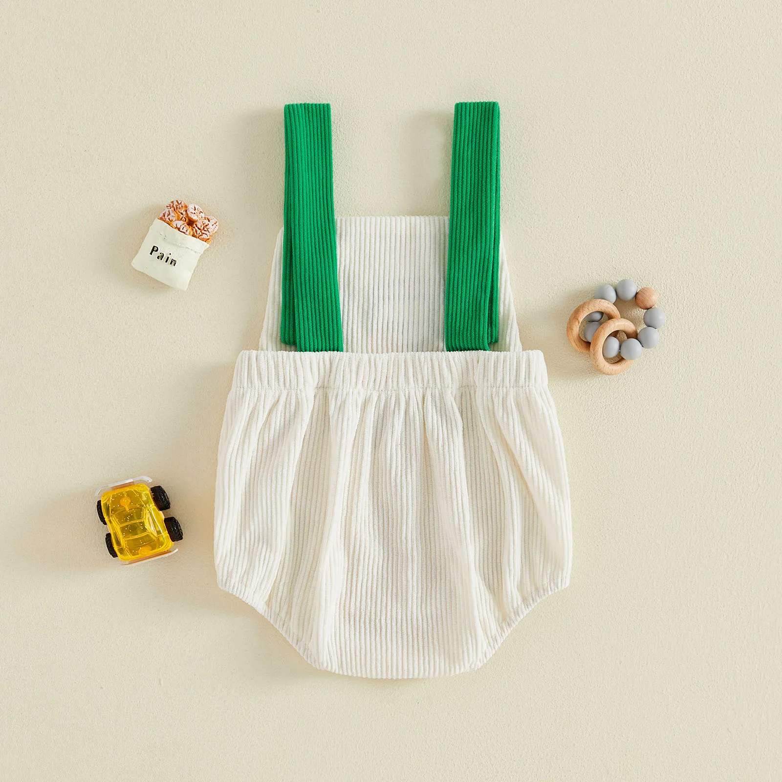 Truck Embroidery Baby Overalls 3