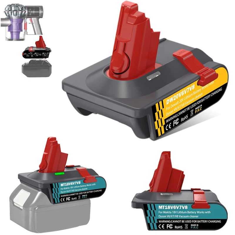 New Version Battery Adapter Converter for Makita/Dewalt/Milwaukee 18V Li-ion Battery to for Dyson V6 V7 V8 Animal Vacuum Cleaner