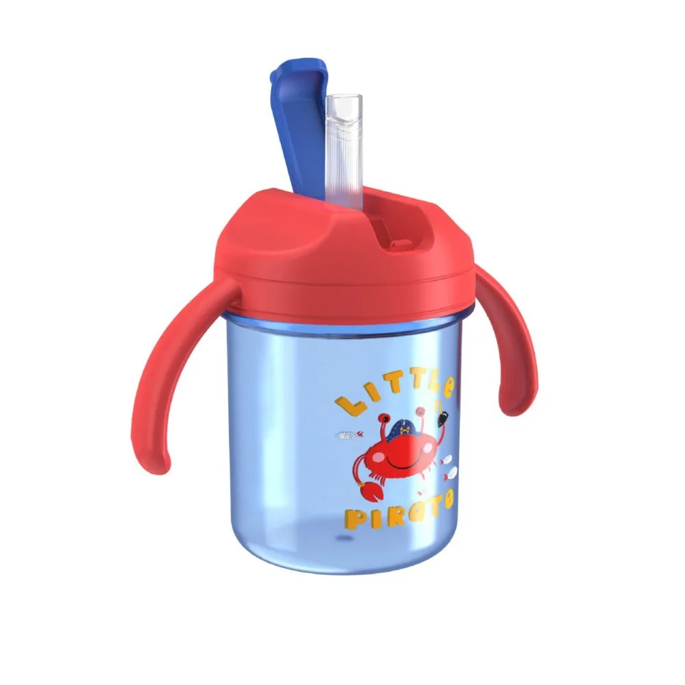 

New with Straw Baby Cup Spill-Proof 280ml Straw Cup Food-grade PP Baby Sippy Cup
