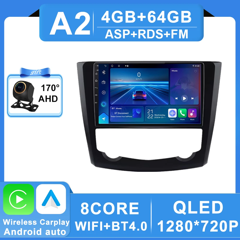 Android 16 Autoradio Voor Renault Kadjar 2015-2019 Navigatie GPS Multimedia Video Player Stereo wifi + 4G Carplay auto 2 DIN DVD
