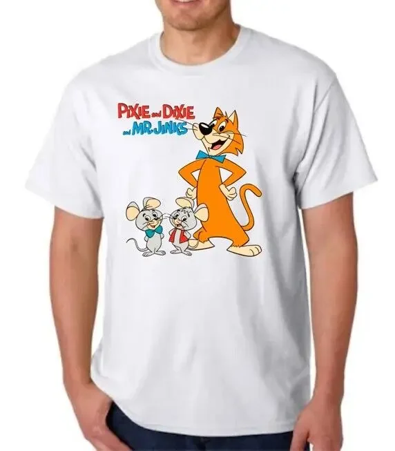 PIXIE AND DIXIE MR JINKS CARTOON T SHIRT HANNA BARBERA CEREAL CAT MOUSE