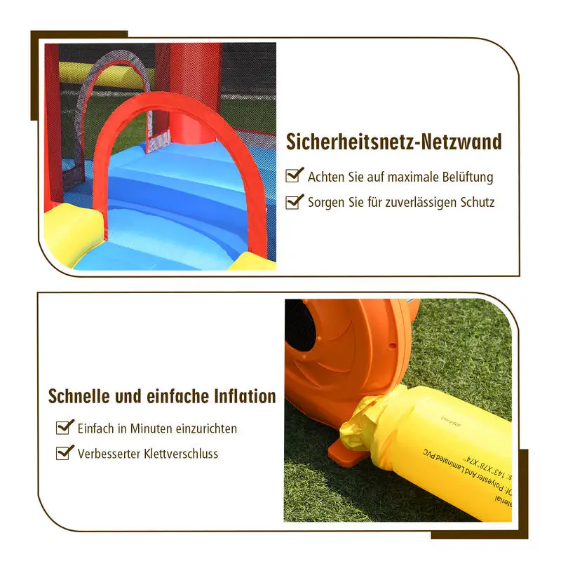 Afbeelding 6: Springkasteel - speeltuin met compressor