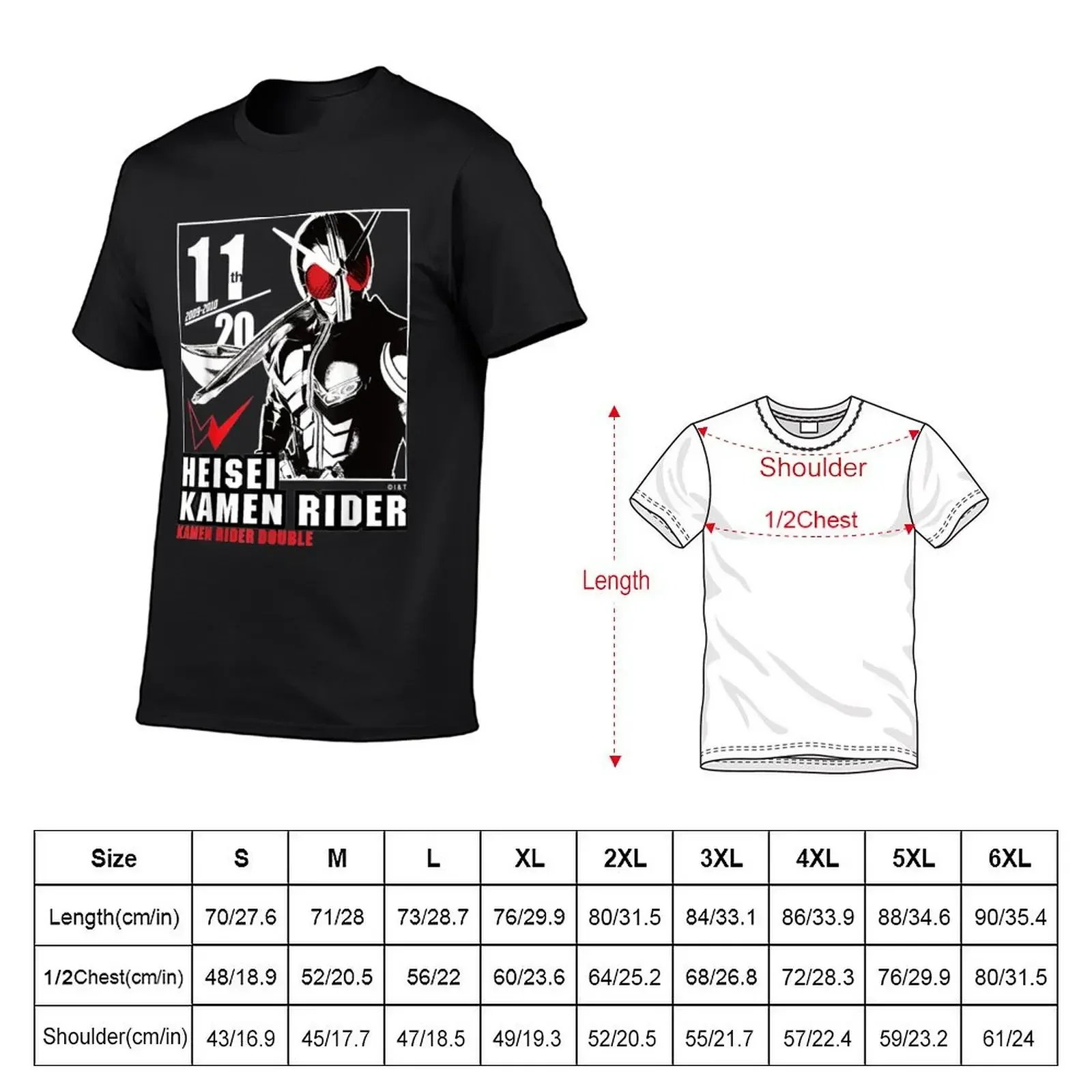 Kamen Rider W Heisei Rider Anniversary T-Shirt blue archive man t shirt sports fans vintage t shirt men