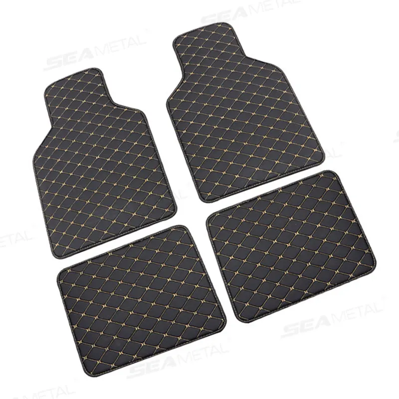 SEAMETAL 4Pcs Car Floor Mat Full Set Universal Non-Slip Auto Carpet Waterproof All-Weather Car Mat Anti Scratch Cargo Liner image 5