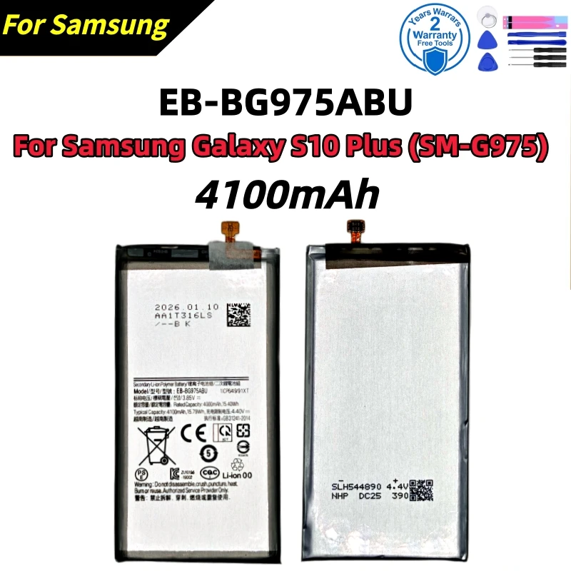 Brand New EB-BG975ABU 4100mAh Battery For Samsung Galaxy S10 Plus S10+ SM-G975F/DS SM-G975U/W G9750 Mobile Phone