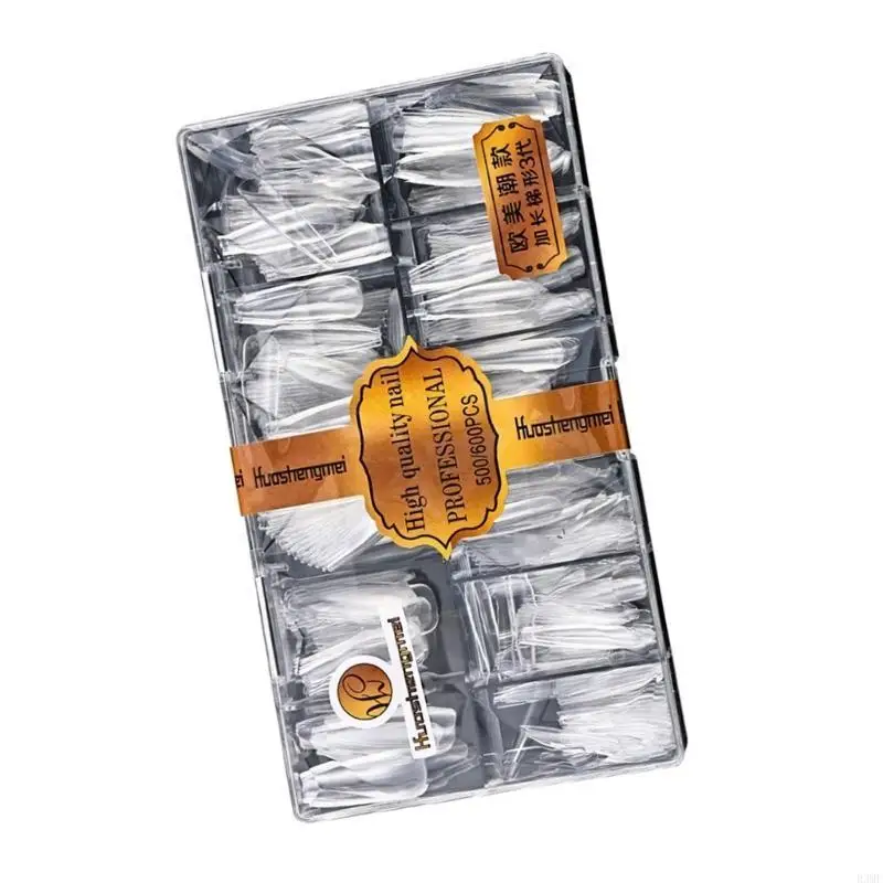 

R3MF 500 Piece False Nails Artificial Tips for Professional Salon Home Use