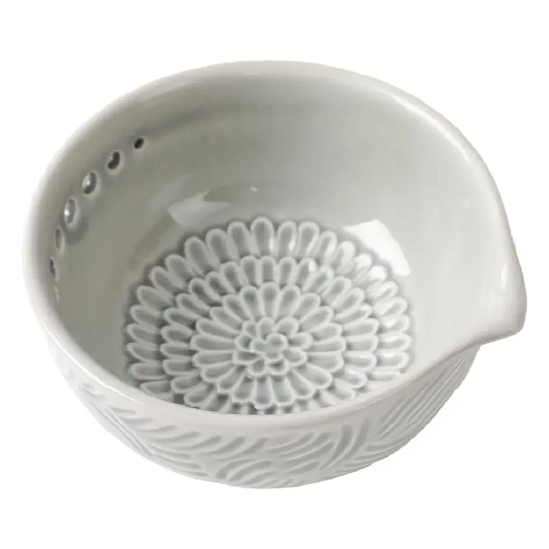IALJ- Grater Bowl With Herb Stripper,Ginger And Garlic Grater Plate, Multi-Functional Handmade Kitchen Tool For Cheese