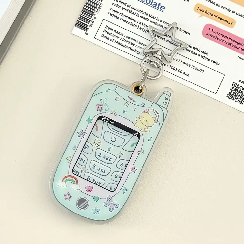 Mini Phone Shape Acrílico Photocard Titular, Photo Frame, Telefone Móvel, Personalidade Decoração